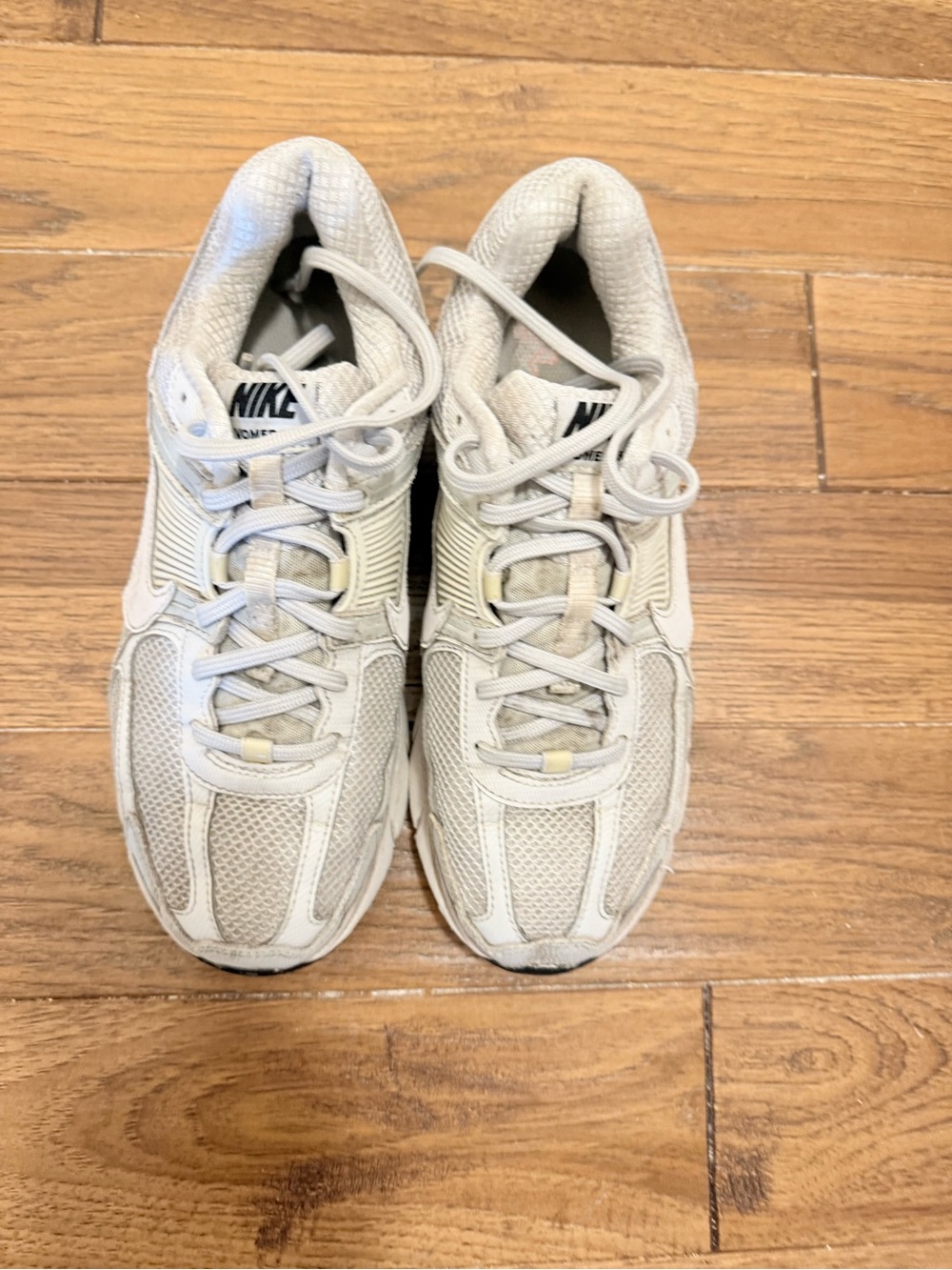 Nike Kids Beige/Light Gray Mesh Sneakers